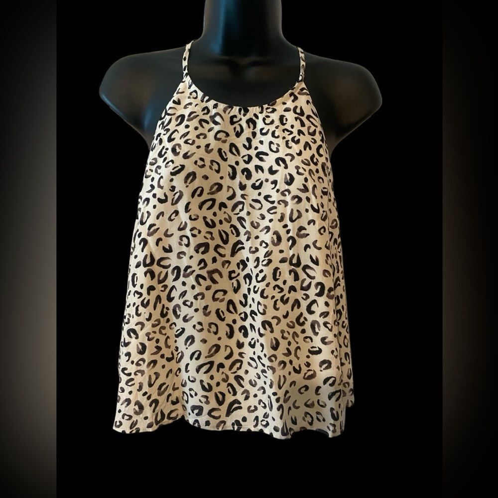 Saks | Women’s Halter Top | Crop Top animal print sleeveless flowy tank top NWT…